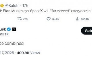 M马斯克称SpaceX在人工智能领域将超过所有其他公司总和