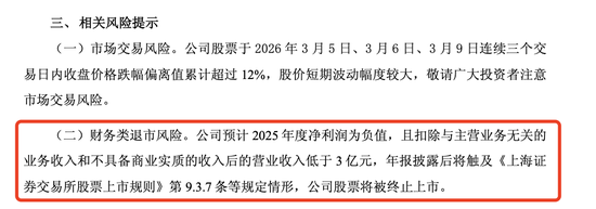 M多家A股公司，提示退市风险