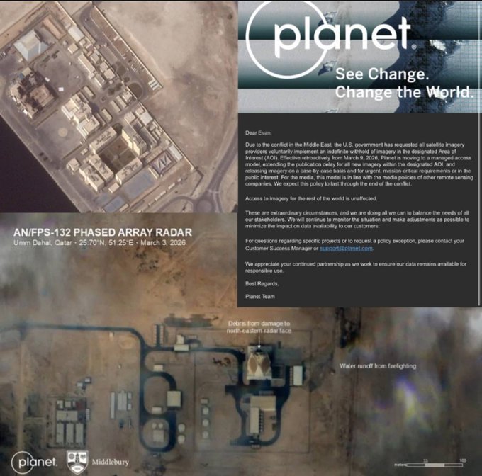 M美国禁止发布指定区域内的卫星影像 M美国禁止发布指定区域内的卫星影像